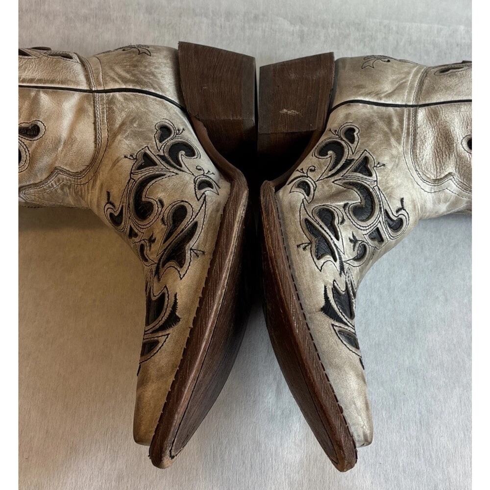 J.B. Dillon Chicory Western Cowgirl Women's 6.5 B Leather Boots JBR 6055 - Picture 8 of 12